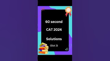 CAT Questions in 60 seconds | CAT 2024 Slot 3 | SICI | #cat2025prep #cat2025 #catpyqs
