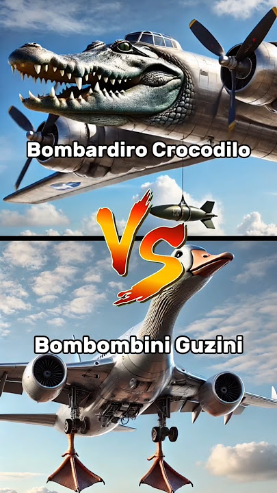 Bombardiro Crocodilo 🐊 VS Bombombini Gusini 🦢#brainrot #bombardirocrocodilo #bombombinigusini