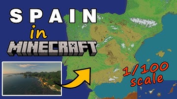 SPAIN in MINECRAFT 1/100 scale
