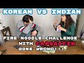 Korean vs. Indian Fire Noodle Challenge with Capsaicin Gone WRONG! / 한국인 vs 인도인 불닭볶음면 + 캡사이신 대결