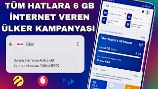 TÜM HATLARDA 6 GB İNTERNET KAMPANYASI ÇIKTI KANITLI | Vodafone - Turkcell bedava internet