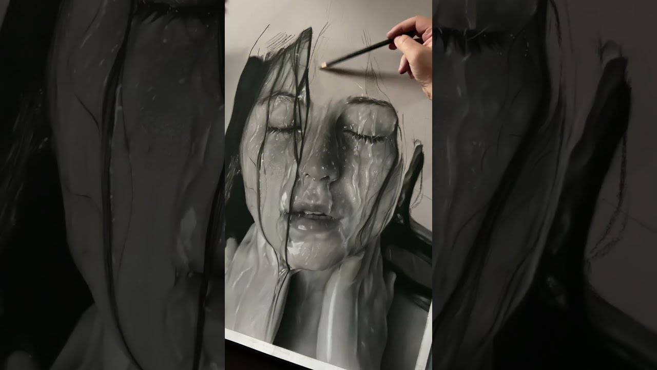 HYPERREALISTIC DRAWING CHARCOAL