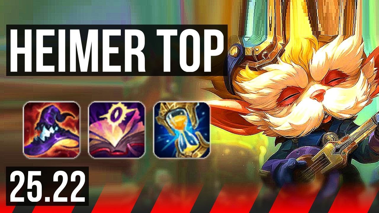 HEIMERDINGER vs URGOT (TOP) | 13/0/7, Legendary, 6 solo kills, Rank 12 Heimer | EUNE Master | 25.22