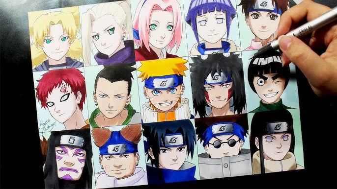 Speed Drawing Sasuke, Naruto and Sakura Team 7 by ColoringManga13