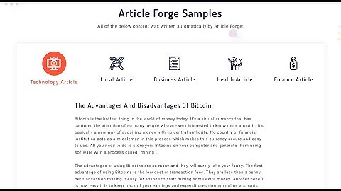 Article Forge 2.6 Best Practices