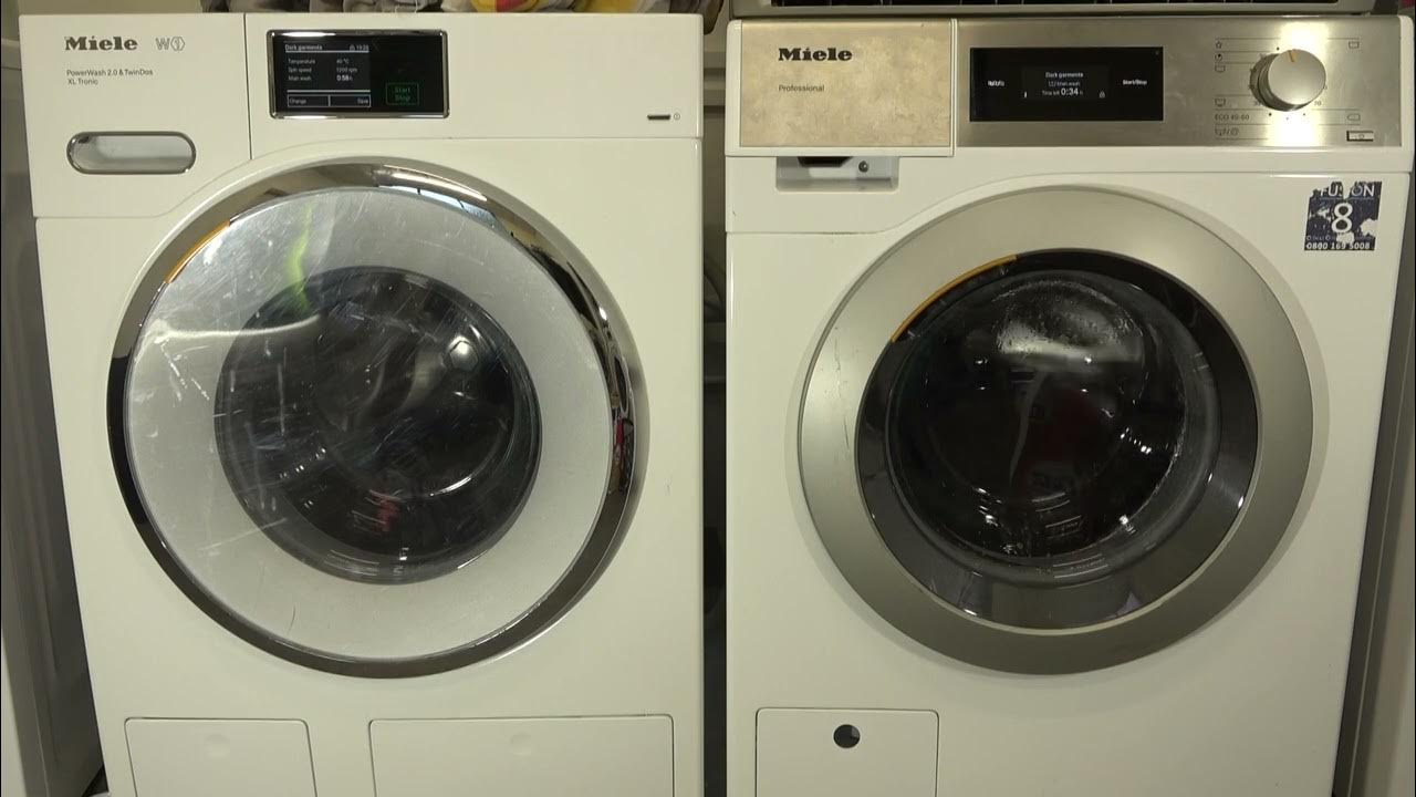 Wash Race Miele W1 Vs. Miele Professional PWM500 / darks cycle YouTube