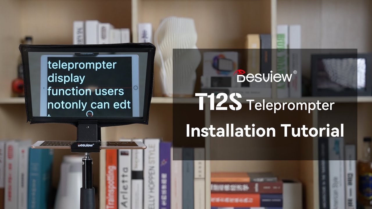 📜T12S Teleprompter - One-Click Setup · Pro-Level Shooting Assistant