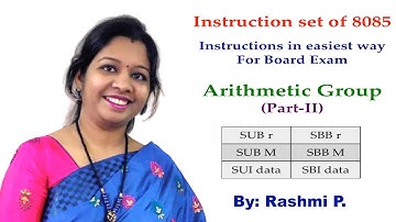 Arithmetic Group instruction Part-II || Lecture 04 || SUB r,SUB M,SUI, SBB SBI instruction in 8085