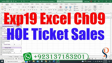 Exp19_Excel_Ch09_HOEAssessment - Ticket Sales 1.0 | Excel Ch09 Ticket Sales | Exp22@PearsonSolution