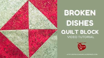 Broken dishes quilt block with layer cakes