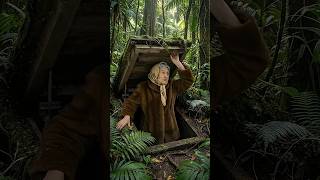 POV Grandma's Hidden Bunker How does Grandma Survive Siberian Bear #yakutia #snow #animals