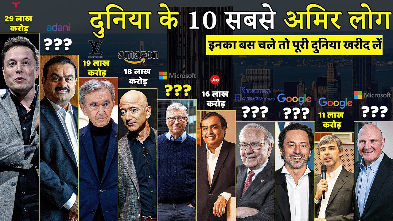 Top 10 Richest People in the World in 2025 | इनका बस चले तो पूरी दुनिया खरीद लें | Elon Musk