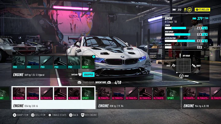 BMW i8 Coupe - All Maxed out Engines Stats+Sound | Need for Speed Heat