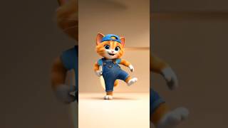 Cute Dancing Cat Goes Viral 🐱💃 Funny Cartoon Cat Dance #shorts
