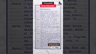 Group Discussion | SECTION - ।।। Writing Skills Q.4. (A) (।।।) Group Discussion : #shorts #class12