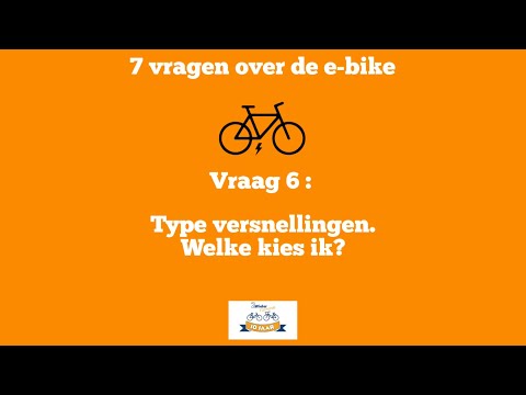 Welke type versnelling kies ik voor de e-bike?