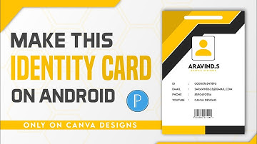 Make Identity Card On Android | Pixellab Tutorial | Canva Designs