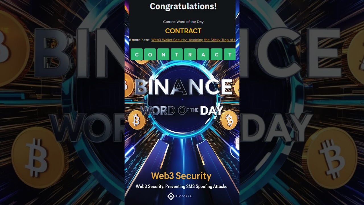 ✨ PALABRA del DÍA de BINANCE 💎  🔐 Web3 Security 🚀 Web3 Security Preventing SMS Spoofing Attacks