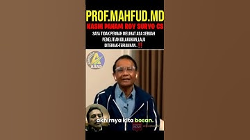 PROF.MAHFUD.MD KASIH PAHAM ROY SURYO CS..‼#trending #mahfudmd #roysuryo #rismonsianipar #tifa