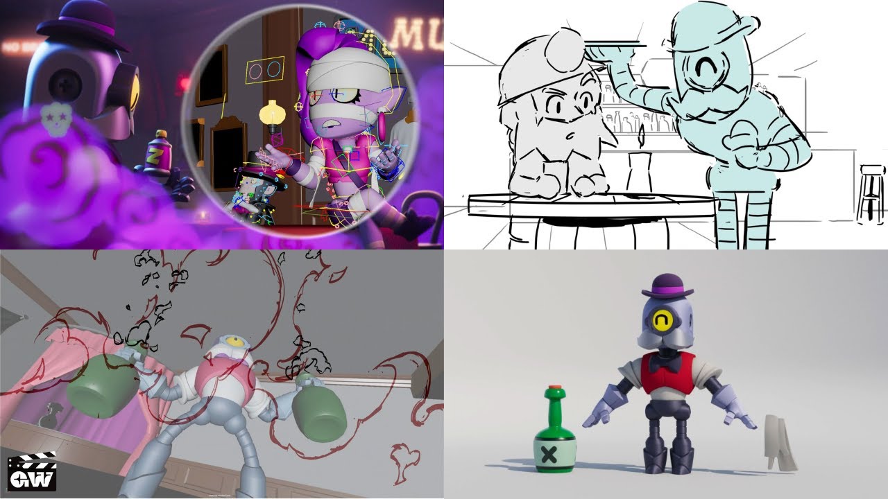 How we made the 3D Animation for 'Barley's Last Call' | Brawl Stars x Golden Wolf