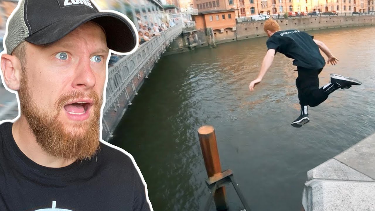 WAHNSINNIGE STUNTS in HAMBURG - Parkour | Fritz Meinecke reagiert auf STORROR
