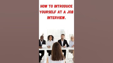 How To Introduce Yourself In English | Self Introduction For Job Interview |👈 #shorts