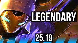 KASSADIN vs YASUO (MID) | 10/0/6, 69% winrate, Legendary | EUW Master | 25.19