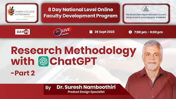 Day 6 | Research Methodology with ChatGPT Part 2 | Online FDP Marian College Kuttikkanam