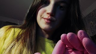 ASMR Rubber/Latex Gloves & Fast Hand movements & Camera And Microphone Touching (No Talking)