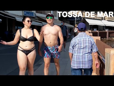 Travel destination TOSSA DE MAR WALKING 4K Spain Summer Travel Vlog