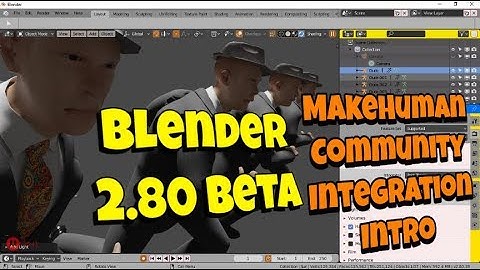 Blender 2.80 Beta MakeHuman Community Integration - Intro