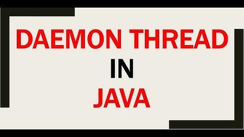 Daemon Thread In Java