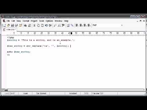 Beginner PHP Tutorial   51   String Functions  Replacing Predefined Part of a String   YouTube