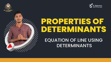 II PUC: Properties of Determinants | Dr.Rajkumar