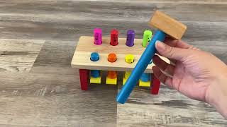 Pounding Bench Wooden Preschool Toy #toy #toyreview #toddlertoy