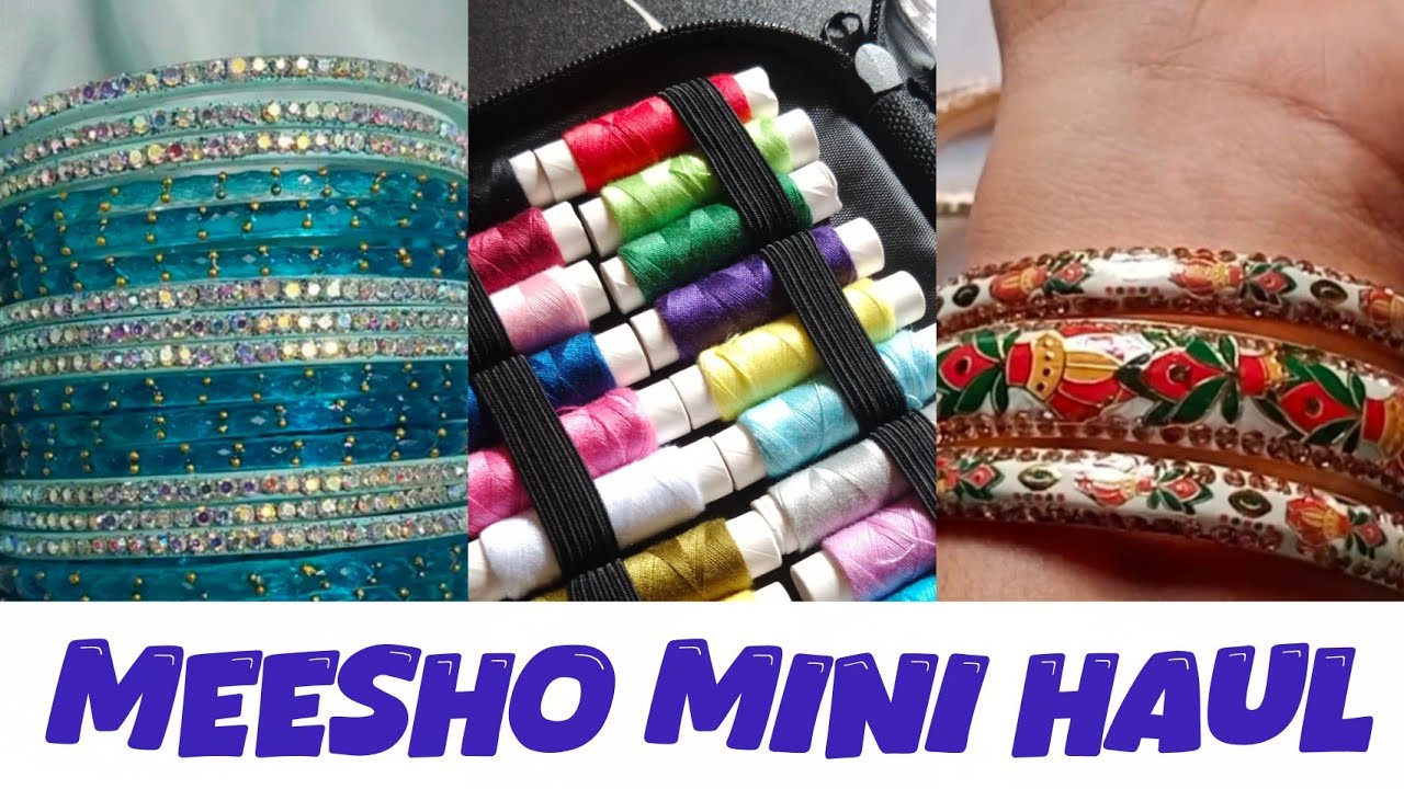 Meesho Mini Haul | କାଚ ଚୁଡ଼ି,sewing kit , ଚପ୍ ଷ୍ଟିକ୍ |