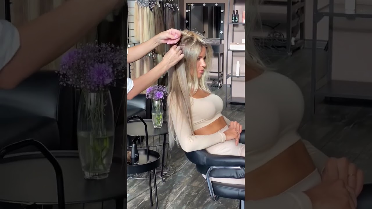 Silver Hair Magic! Watch the Installation of 18cm Hair Extensions