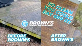 Wood Deck Cleaning! Out with OLD in with the NEW!