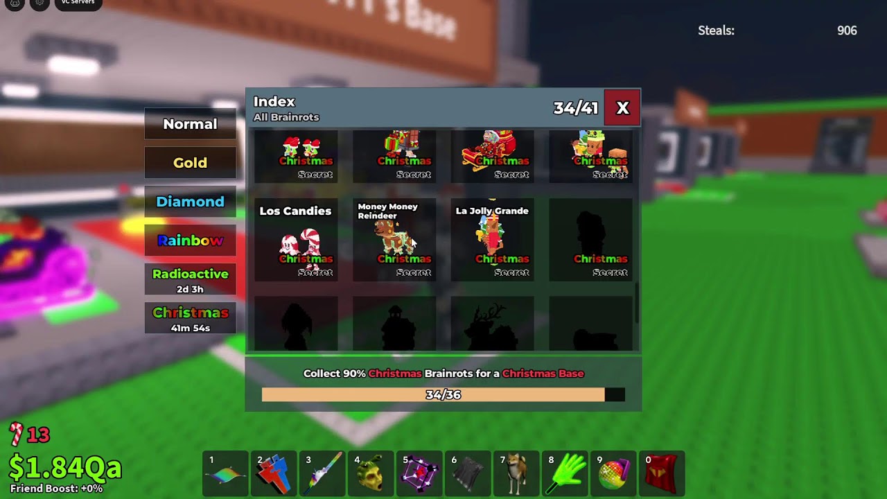 steal a brainrot I NEED INDEX FOR CHRISTMAS BASE SKIN