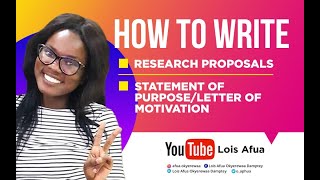 Writing a research proposal PART 2 (for social sciences&arts)