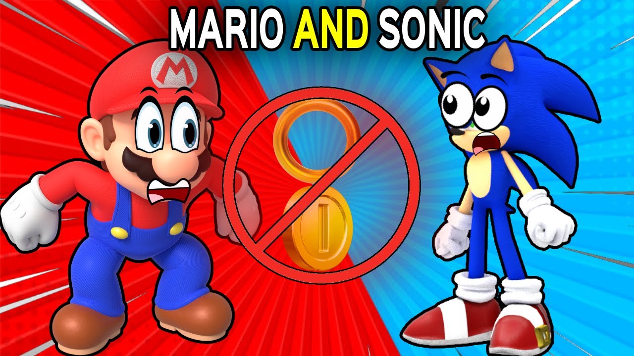Марио и Соник, но я не могу собирать монеты и кольца... 