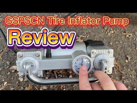 GSPSCN Portable Tire Inflator Double Cylinder Air Compressor Pump - View #11