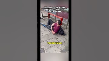 Off-Duty Officer Controls Knife Attacker With Grappling #shorts