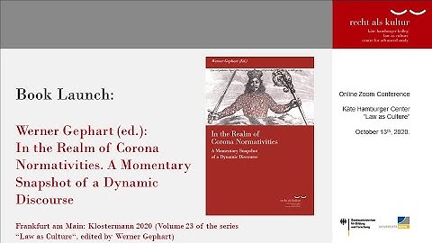 Book launch: „In the Realm of Corona Normativities. A Momentary Snapshot of a Dynamic Discourse“