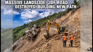 Download Lagu New Castle Road COLLAPSED! Landslide Cuts Off Route to JDF Camp \u0026 Holywell MP3