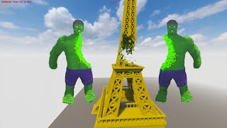 Experiments With NANITES #3 | NANITES VS EIFFEL TOWER | Green Termites Eat Everything | Teardown