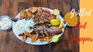 Grilled Red Snapper + Fried Plantains