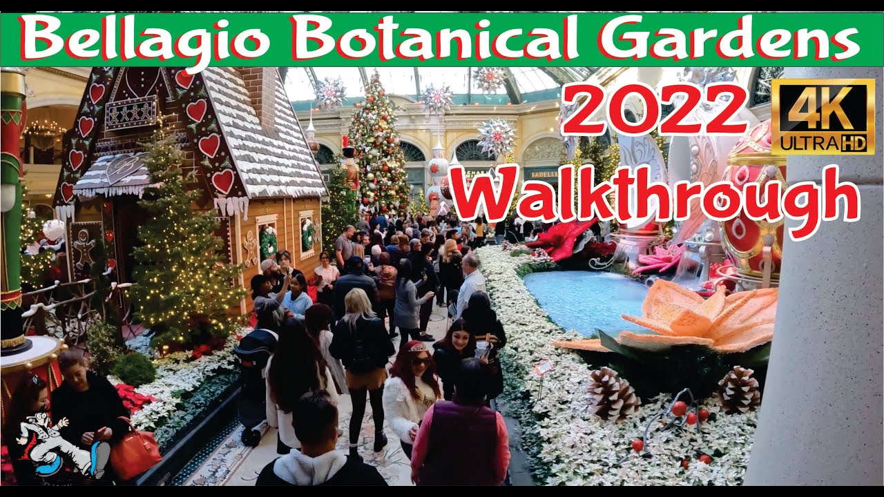 The Bellagio 2022, Gingerbread Dreams, 4K WALK AROUND, Las Vegas