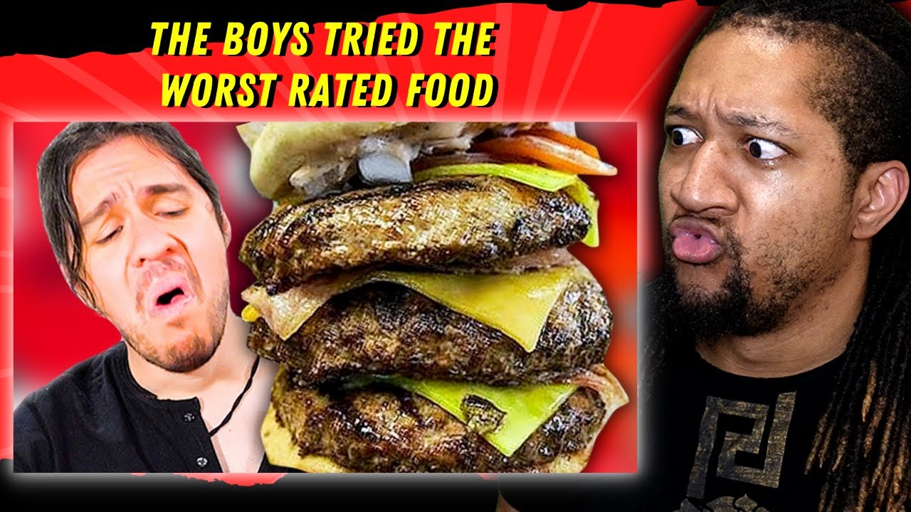 NOT THE MR. BEAST BURGER! | Reaction to The Boys Trying The Worst Food Ever!
