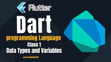 Dart Programming Language | Flutter for beginners |  Data Types and Variables | Dart Class 1
